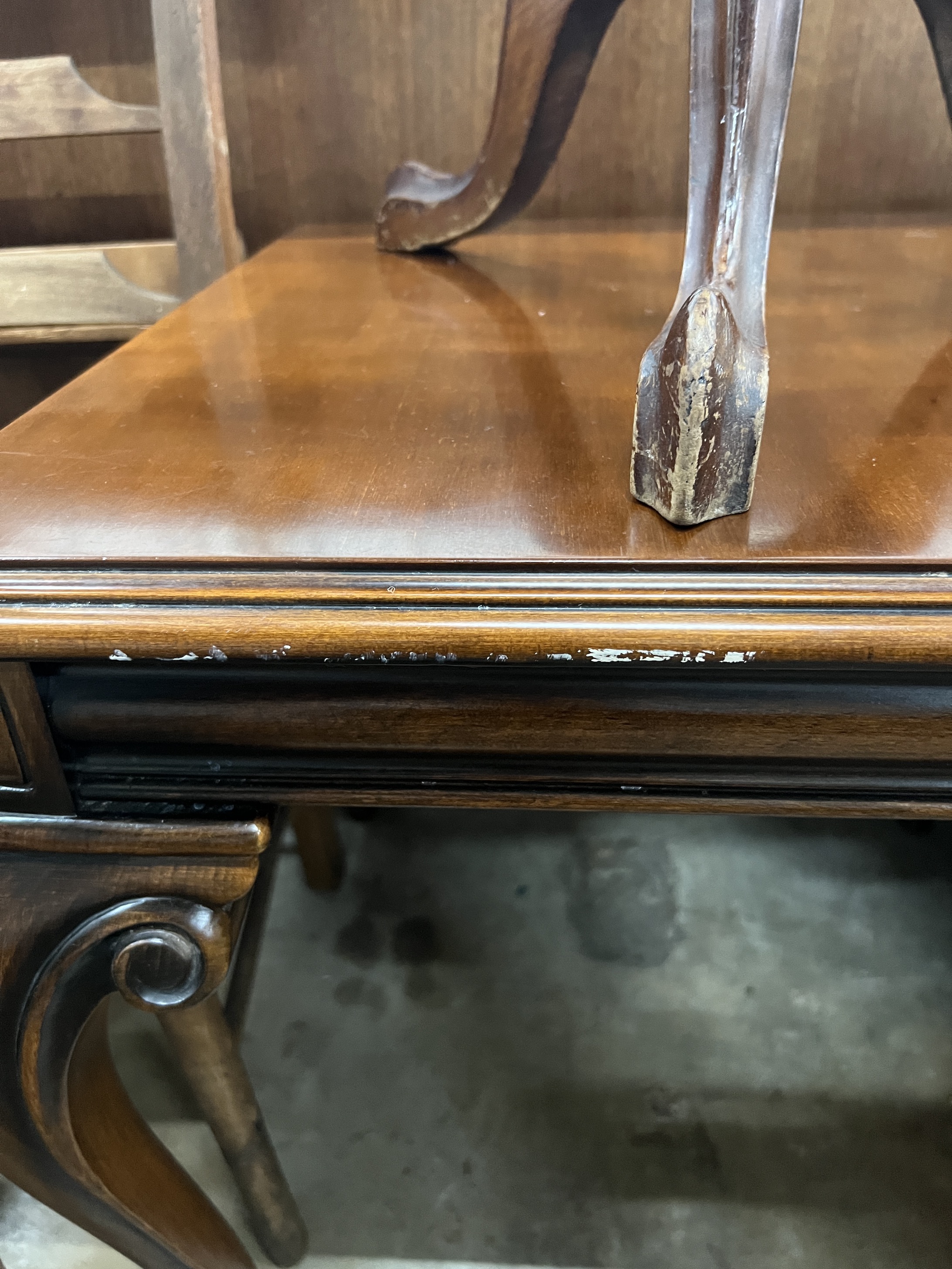A Victorian walnut oval tripod wine table, width 61cm, depth 45cm, height 73cm and a reproduction square occasional table